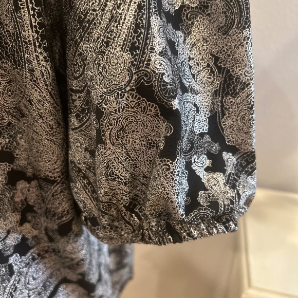 Michael Kors Womens Foil Paisley Wrap Blouse - Picture 4 of 16